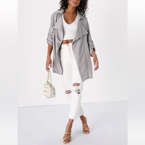Lulus Oversized Grey Jacket. Size XS